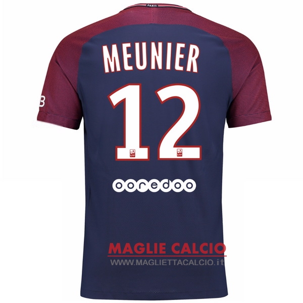 nuova maglietta paris saint germain 2017-2018 meunier 12 prima